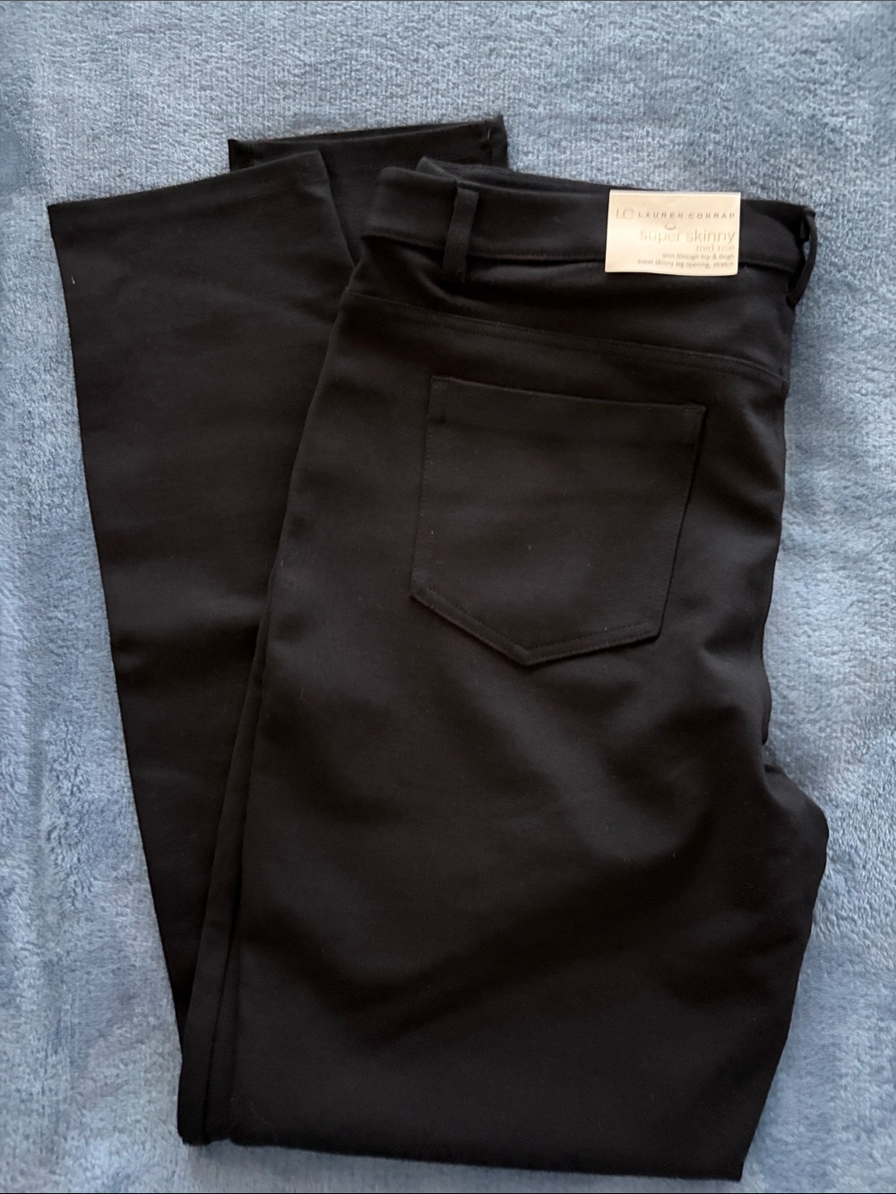 LC Lauren Conrad Super Skinny Mid Rise Jeans - Black